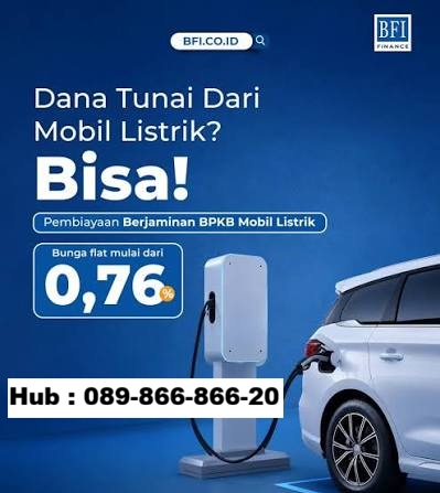 Gadai BPKB mobil listrik dan take over tanpa bi checking